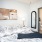 bedroom with bathroom door attached