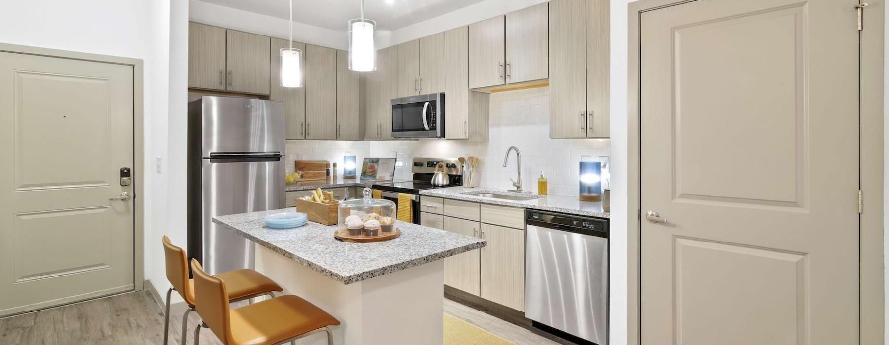 large kitchen with island