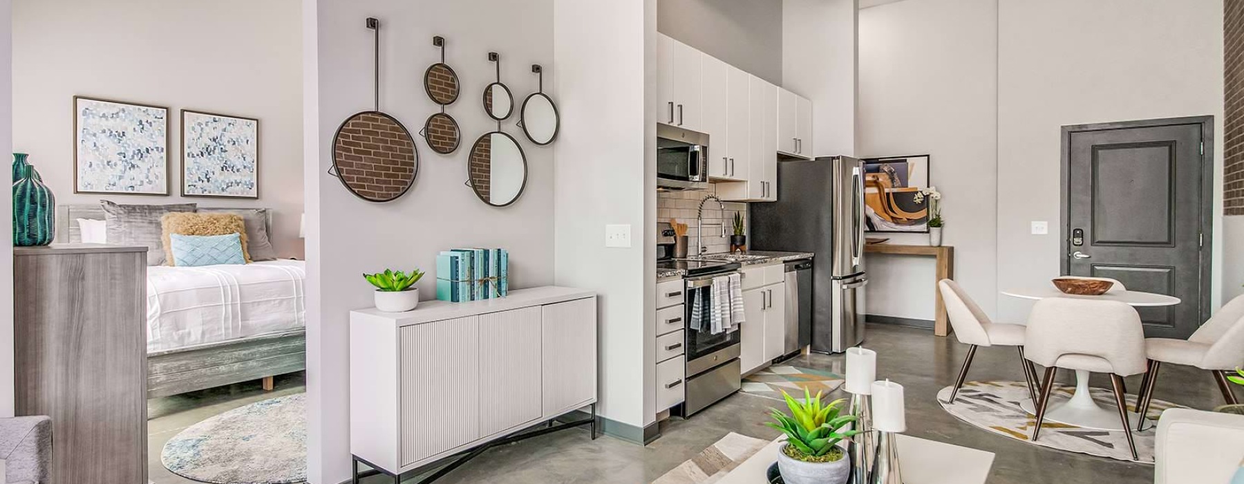 open concept living areas